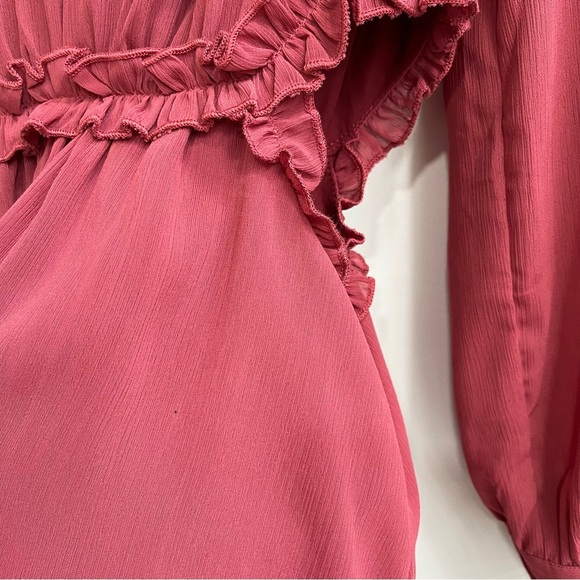 Autumn Bliss Rusty Rose Long Sleeve Cutout Mini Dress Rusty Rose Small - Picture 8 of 16